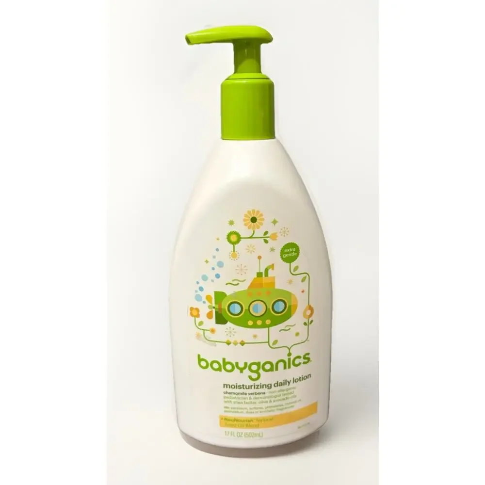 Babyganics Baby Moisturizing Daily Lotion Chamomile Verbena 17oz Pump Bottle NEW